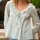 Giselle Top in Celadon